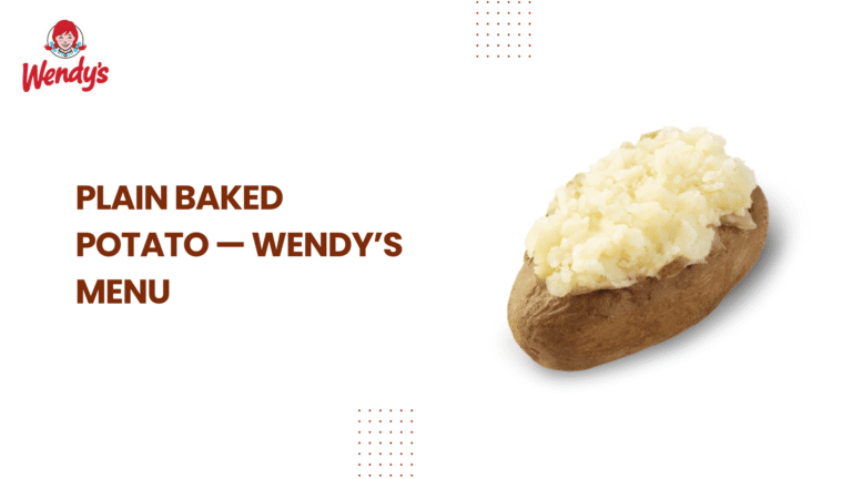 Plain Baked Potato — Wendy’s Menu