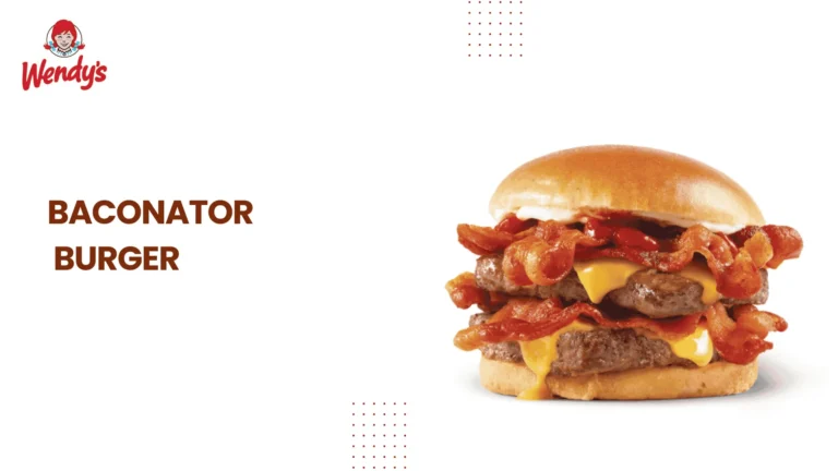 Baconator burger menu